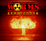 Worms Armageddon title screen for GameBoy Color
